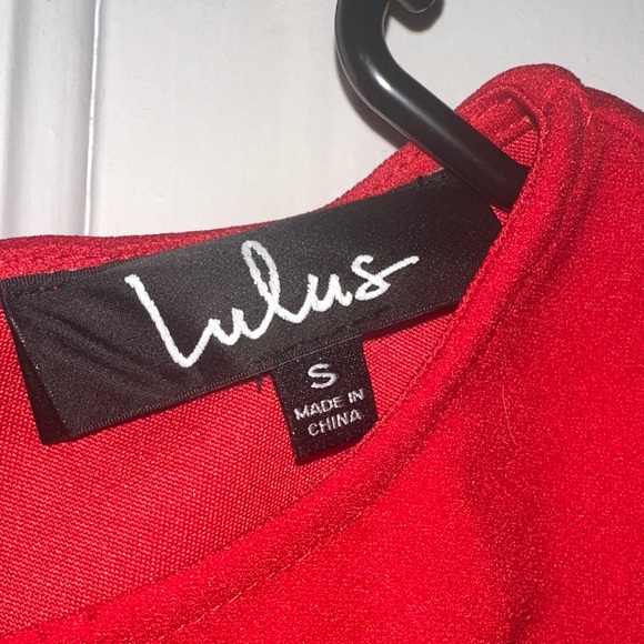 Lulu's Vibrant Red Long Sleeve Dress - Picture 2 of 6